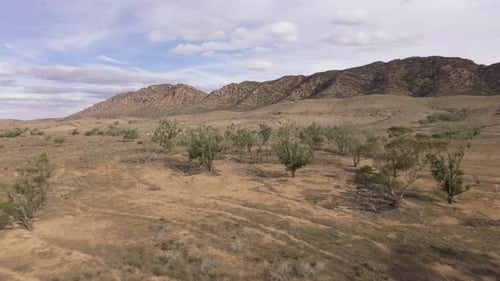 Aerial of outback area in Australia