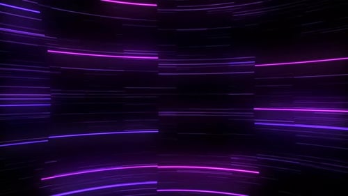 Abstract Neon Light Streaks Flowing Loop Background