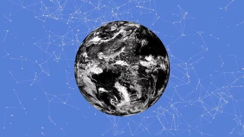 Nachtplanet im Weltraum