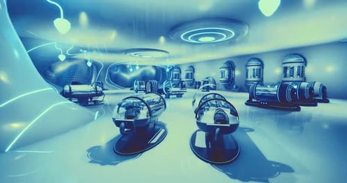 Futuristic Medical Facility Showcasing Advanced Health Technology and Design
