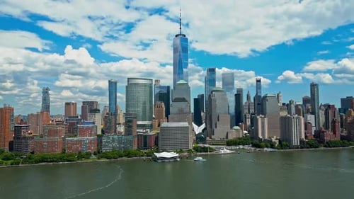 NYC Aerial View New York City Skyline Park and Cityscape of Manhattan in USA New York City NYC