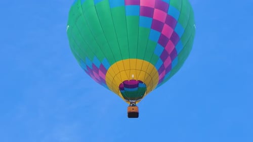 Blue sky with hot air balloon