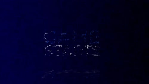 Game Start Text Animation Effect Glitch Cyberpunk