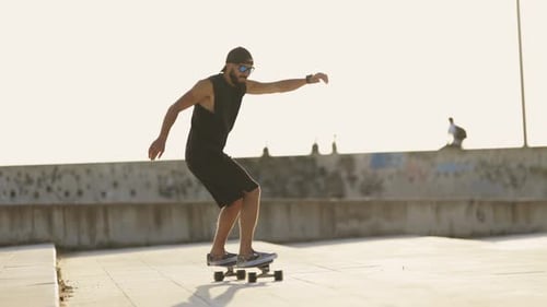 An Adult Man at the Skate Park