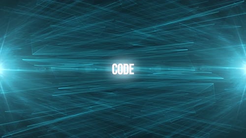 Futuristic Digital Network Lines Text Reveal