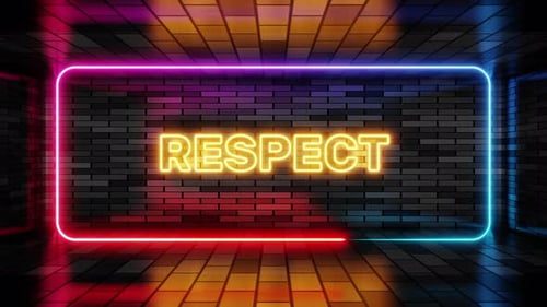 Neon Glow Text Reveal with Changing Color Frame