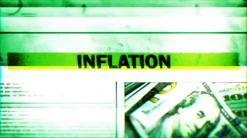 Glitch Effect Text Animation for Inflation and Finance Topics