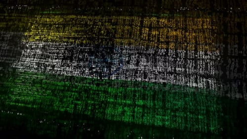 India flag waving with security code