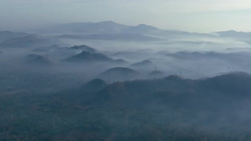 Above the Morning Mist: Fog Over Mountain Valleys