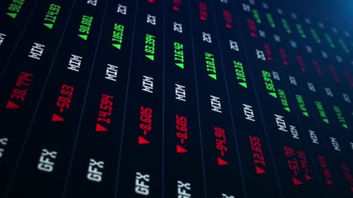 Dynamic Financial Stock Market Data Display Animation