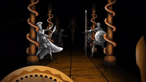 Dramatic Medusa Reveal With Ancient Stone Warriors Animation