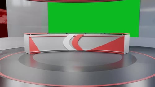 3D-Hintergrundschleife für virtuelle Nachrichtenstudios
