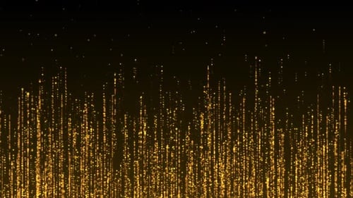 Falling Golden Shimmer Particles Celebration Background Animation