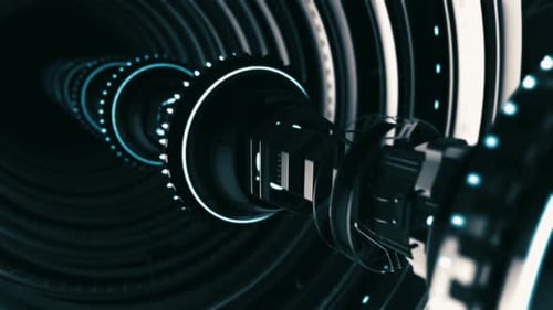 Futuristic Technology Tunnel Animation Loop Background