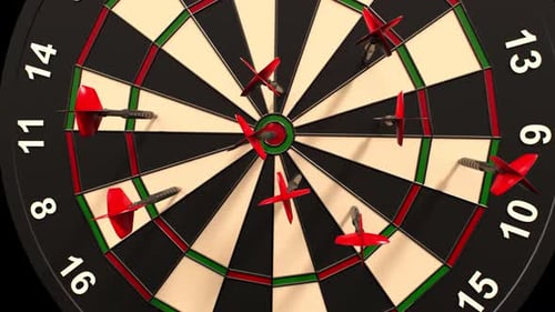 Dart Hits Bullseye of the Target