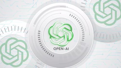 Logo Open AI avec animation Light Hud