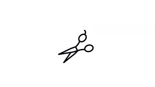 Minimalist Sketch Scissors Icon Animation