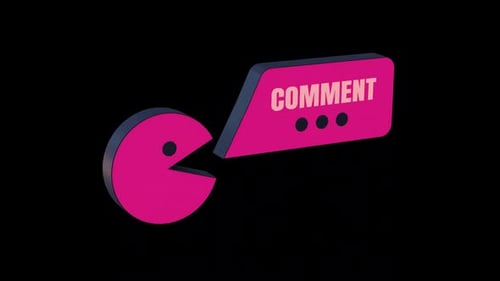 Klassisches Kommentarsymbol Rosa