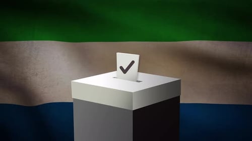 Casting Vote Into The Ballot Box During Sierra Leone Election
