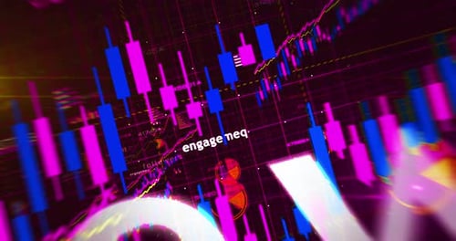 Social media charts and graphs diagram fast zoom loop