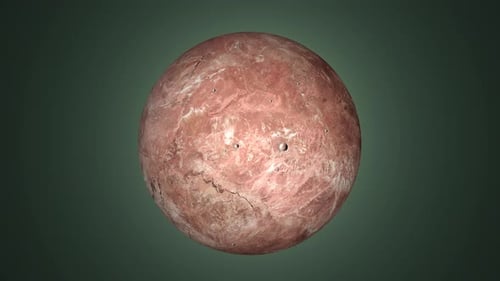 Video animation of the planet MAKEMAKE, rotation of the globe. 1828