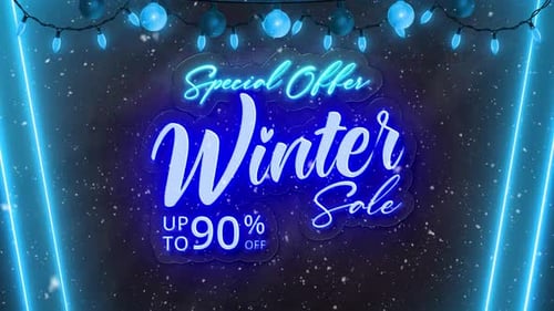 Winter Sale Snow. Discount Design 90% Off