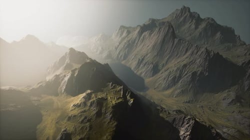 A Breathtaking Aerial View of a Majestic Mountain Range