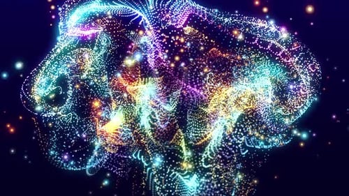 Bunter abstrakter Flüssigkeitspartikel-Hintergrund V4