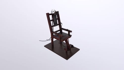 Electric Chair 3d object rotating loop