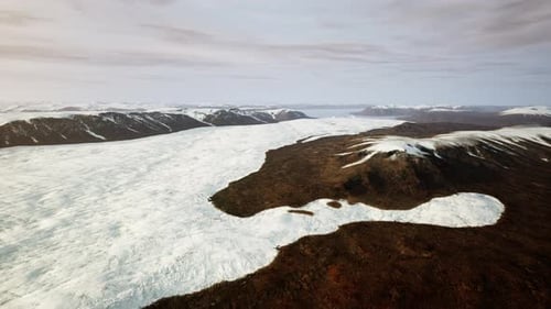 A Snowcovered Mountain Range Seen From Above