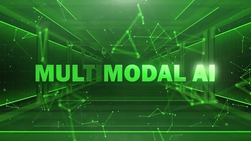 Futuristic Digital Text Reveal in Green Tech Tunnel