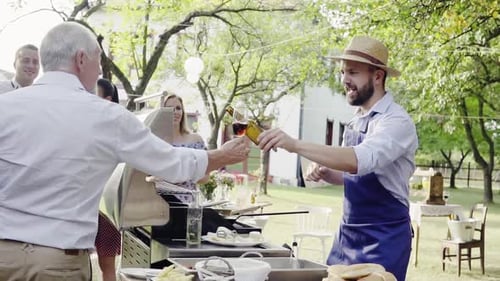 Friends and Family Celebrate at a Backyard Barbecue