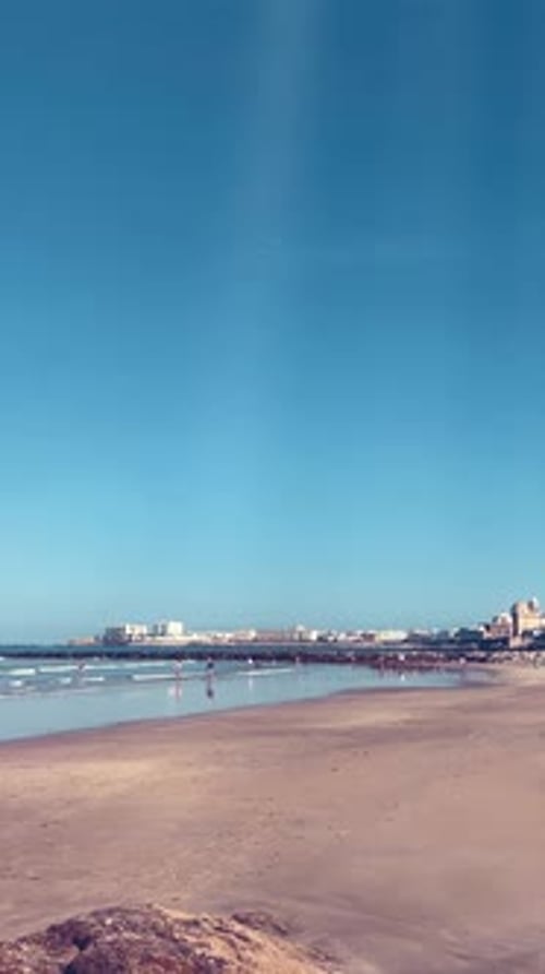 Vertical video. Captivating views of Cadiz, Spain, and its surrounding ocean waters.