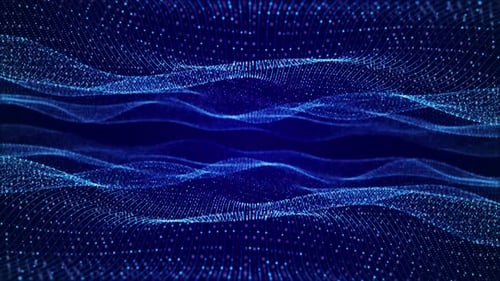 Abstract Futuristic Digital Wave Particles Background