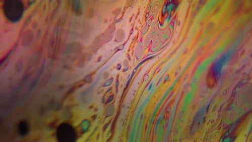 Colorful Abstract Patterns Evolving and Mixing Slowly Over Time