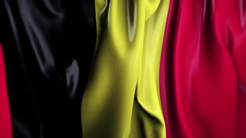 Realistic Waving Flag of Belgium Animation
