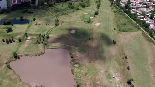 Aerial View of Golf Course Landscape