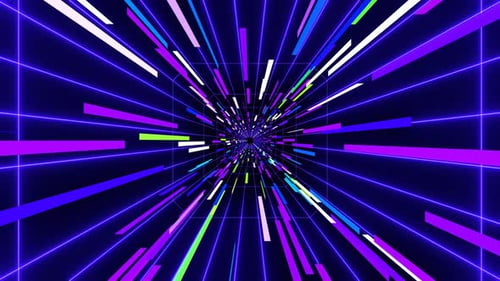 Bunte Tunnelschleifenanimation in 3D