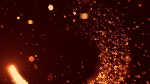 Vídeo de partículas doradas, polvo de estrellas brillantes, bokeh, purpurina, fondo abstracto, polvo circular