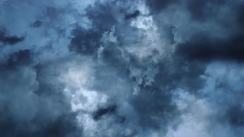 4K Thunderstorm And Lightning In Dark sky Time Lapse