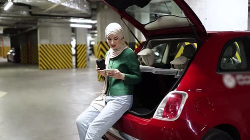 Woman in Car Park