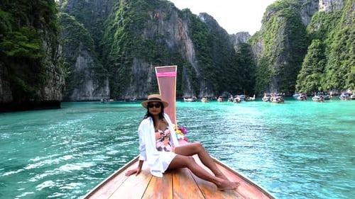 Explore the Stunning Beauty of Pileh Lagoon in Koh Phi Phi Thailand on a Serene Boat Ride