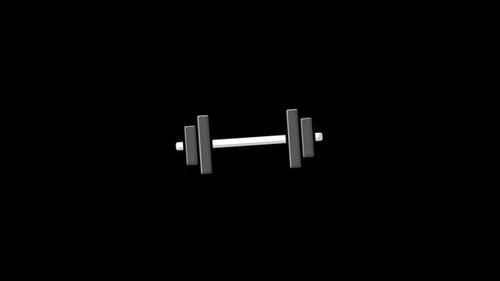 Animated Barbell Vibrating Icon for Fitness
