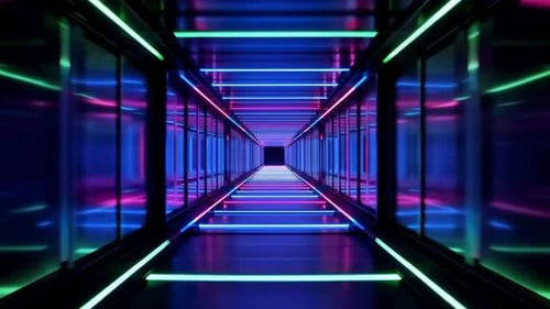 Cyberpunk Underground Tech Tunnel