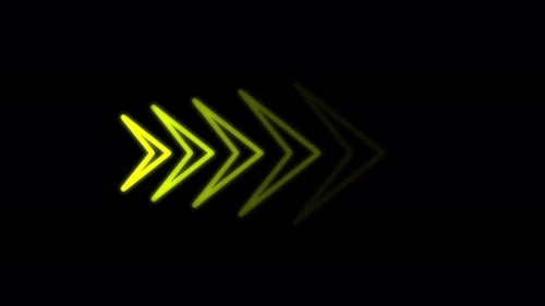 Animated Neon Glowing Arrows Transition