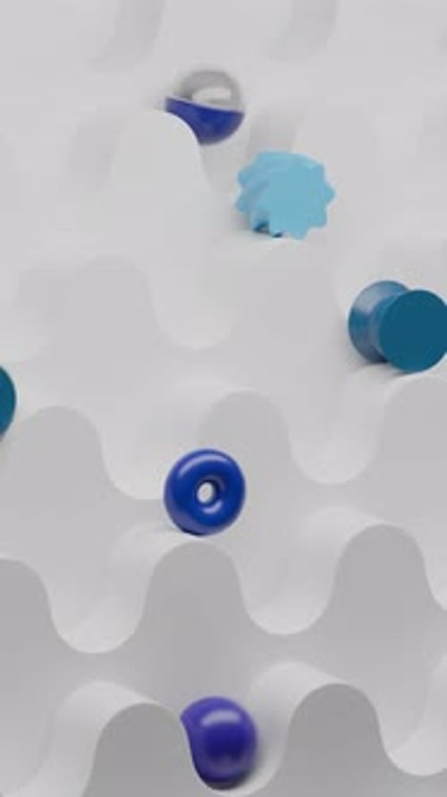 Geometric Path Colorful Shapes 3d Loop