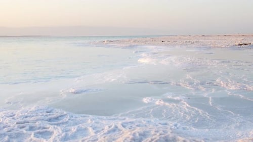 Dead Sea Salt Formation On The Beach