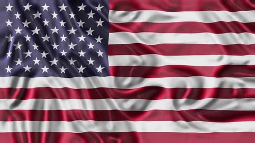 Waving American Flag Loop Background