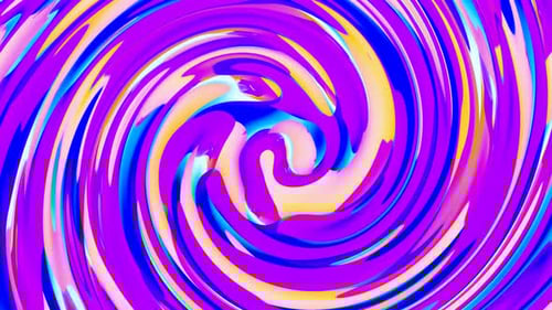 Animated twirl liquid color glossy background. Twisted colorful shiny motion design. Vd1552