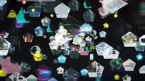 Abstract Digital Data Flow with Network Pentagons